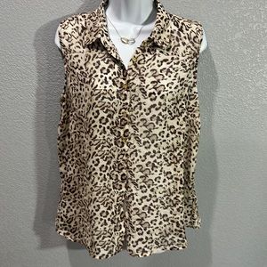 NWT unique spectrum animal print blouse